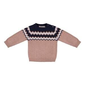 NEW EMC boy's jacquard knit sweater in brown